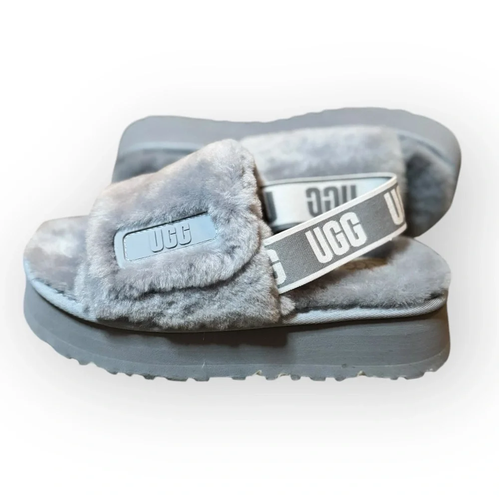 ***SOLD*** NWOB UGG Fuzzy Platform Slippers – Women’s Size 7 – New Without Box! - Picture 2 of 6